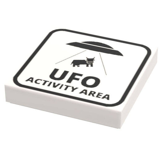 B3 Customs - B3 Customs® UFO Activity Area Sign (2x2 Tile, Minifig Scale)