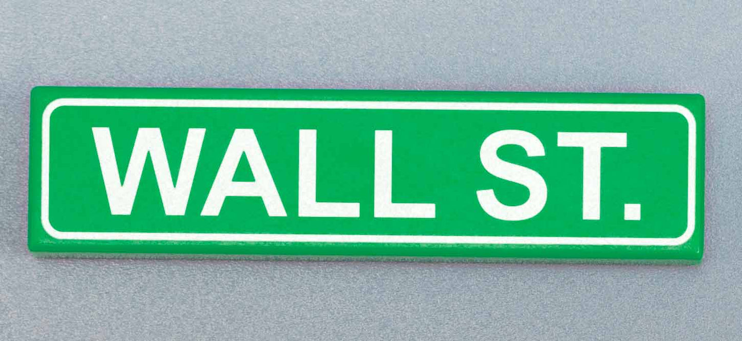 B3 Customs - Wall St. (Street Signage) - Custom Part (1x4 Tile)