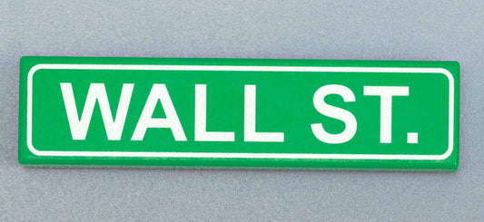 B3 Customs - Wall St. (Street Signage) - Custom Part (1x4 Tile)