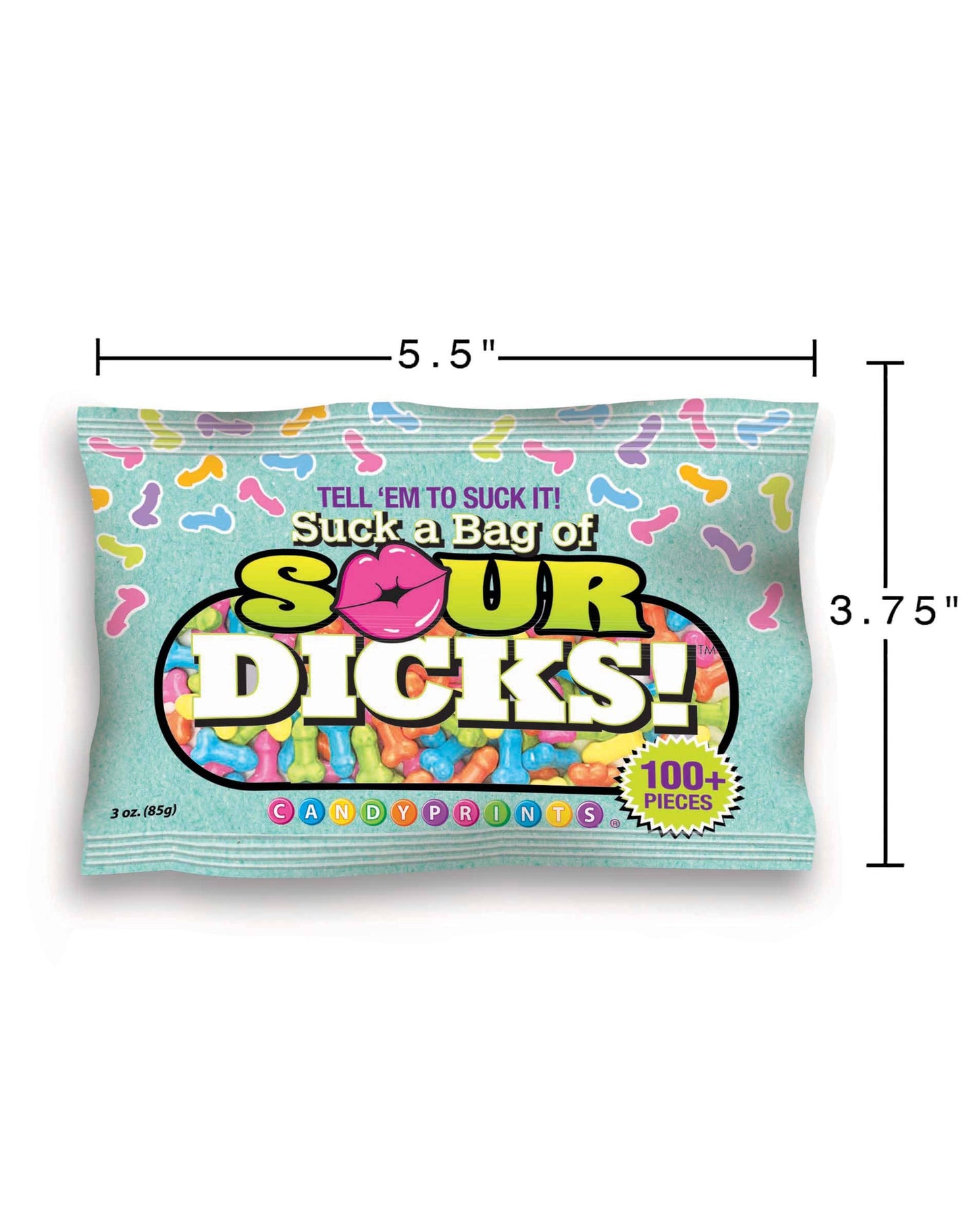 Suck a Bag of Sour Dicks Candy - 3oz Bag