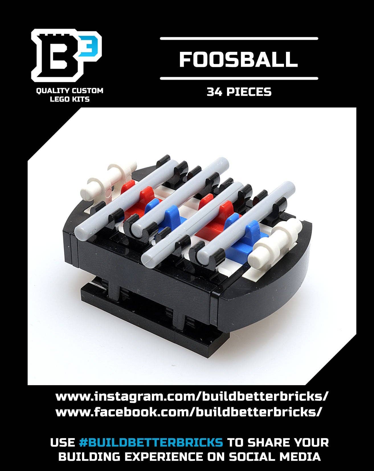 B3 Customs - Foosball Table - Custom LEGO Arcade Game