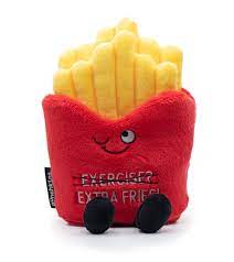 Punchkins - "Exercise? Extra Fries!" Novelty Plush French Fries Holiday Gift