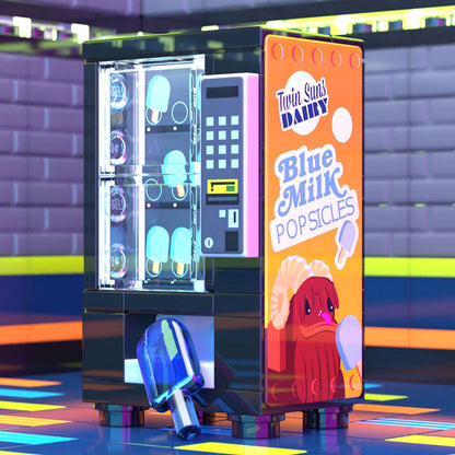 B3 Customs® Blue Milk Popsicles Vending Machine Building Set