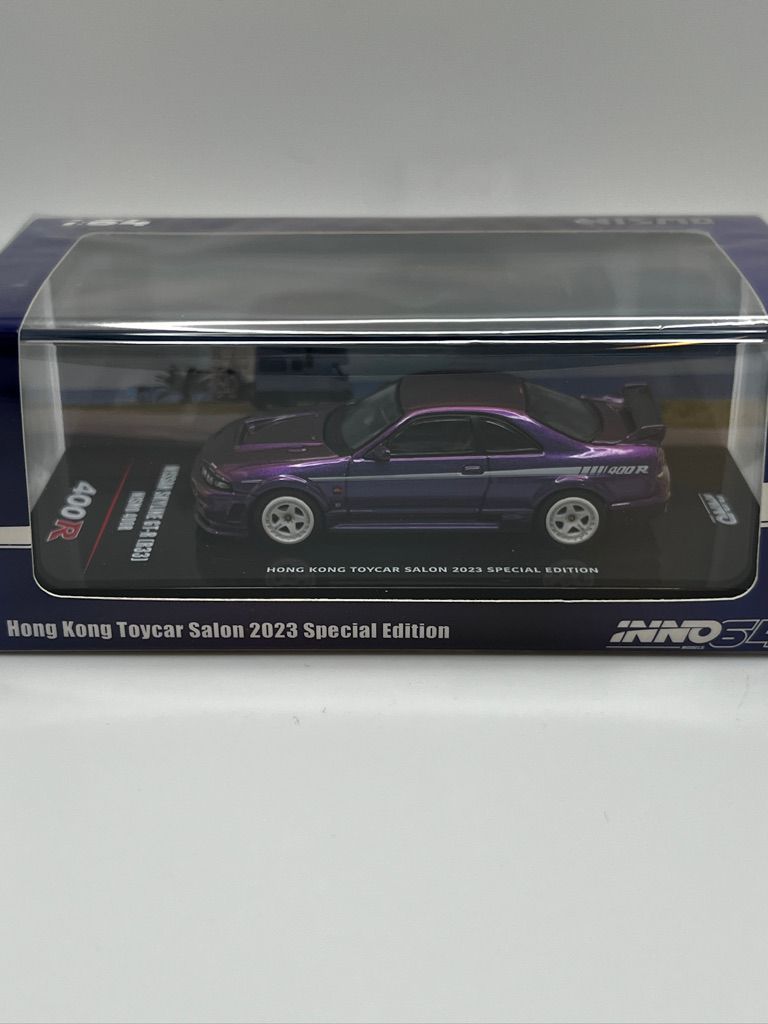 Inno64 Nissan Skyline GT-R (R33) Nismo 400R RHD (Right Hand Drive) Midnight Purple II Metallic "Hong Kong Toycar Salon 2023 Special Edition"