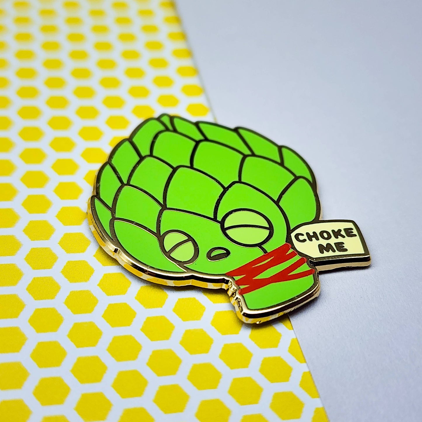 "Artichoke Me" Enamel Pin by Toku Arts