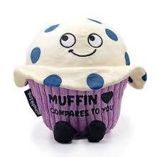 Punchkins - "Muffin se compara contigo" Novedad regalo navideño de muffin de arándanos de felpa