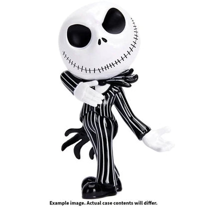 Pesadilla antes de Navidad Jack Skellington GITD Figura de metal fundido a presión de 4 pulgadas