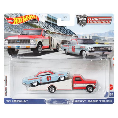 Hot Wheels Premium Car Culture Team Transport #54 '61 Impala & '72 Chevy Ramp Truck