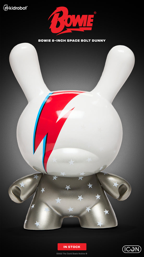 Kidrobot David Bowie Space Bolt Icon 8" Dunny