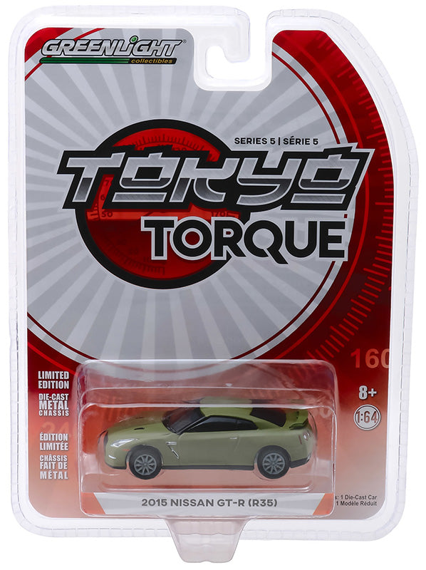 Greenlight - Tokyo Torque Series 5 - 2015 Nissan GT R R35 (Matte Green)