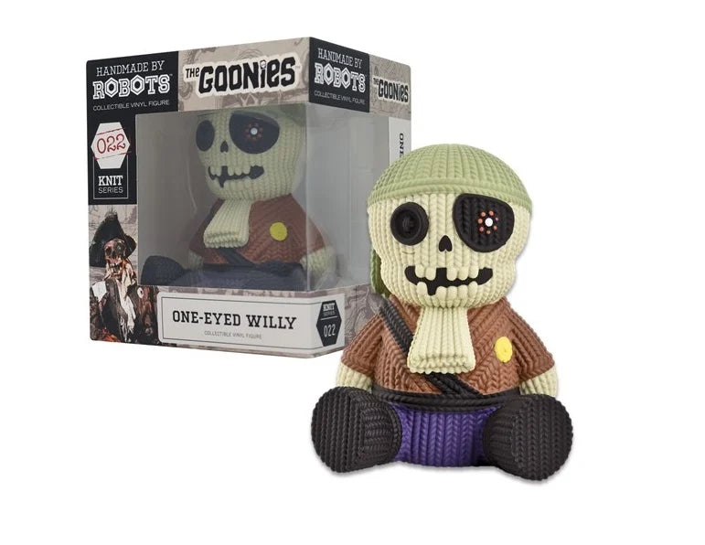 Hecho a mano por Robots, Los Goonies, Figura de vinilo Willy de un solo ojo, Serie Knit #022