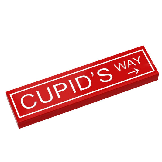 B3 Customs - Cupid's Way Street Sign (1x4 Tile)