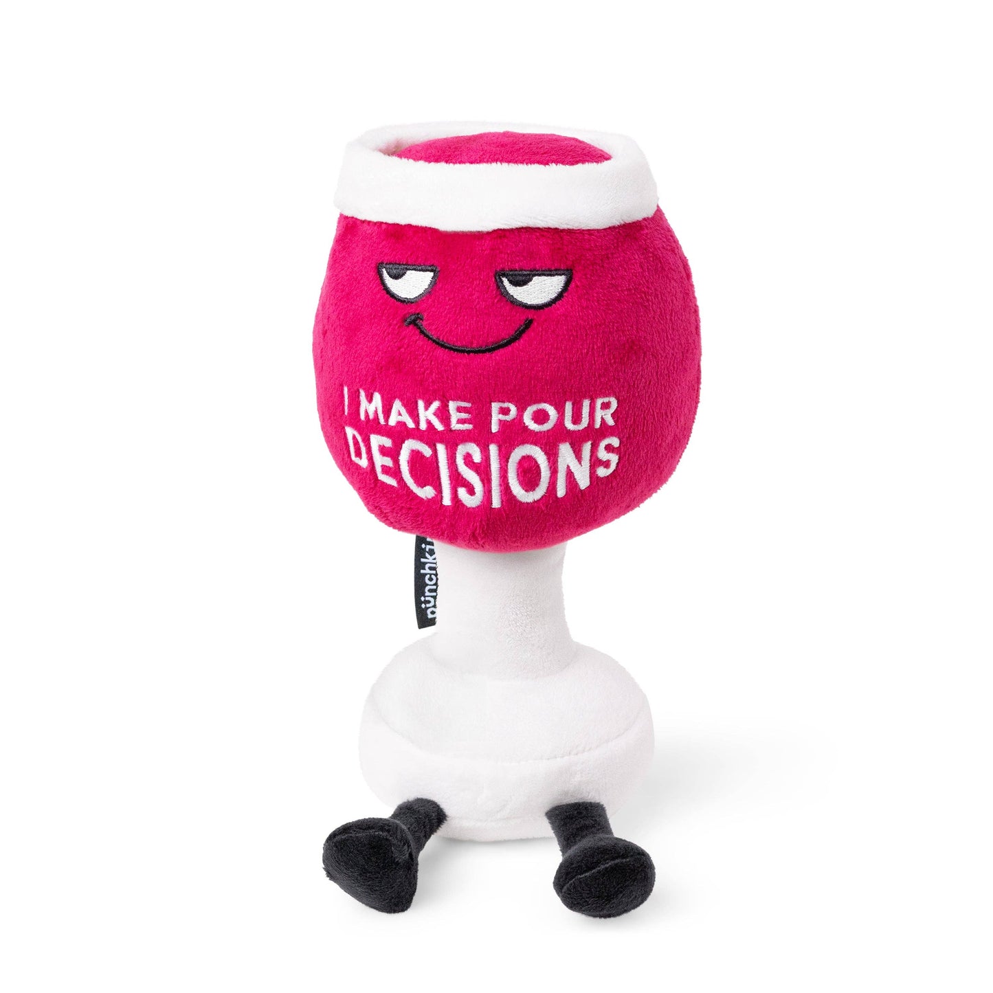 Punchkins - "I Make Pour Decisions" Wine Plushie - Funny Novelty Gift