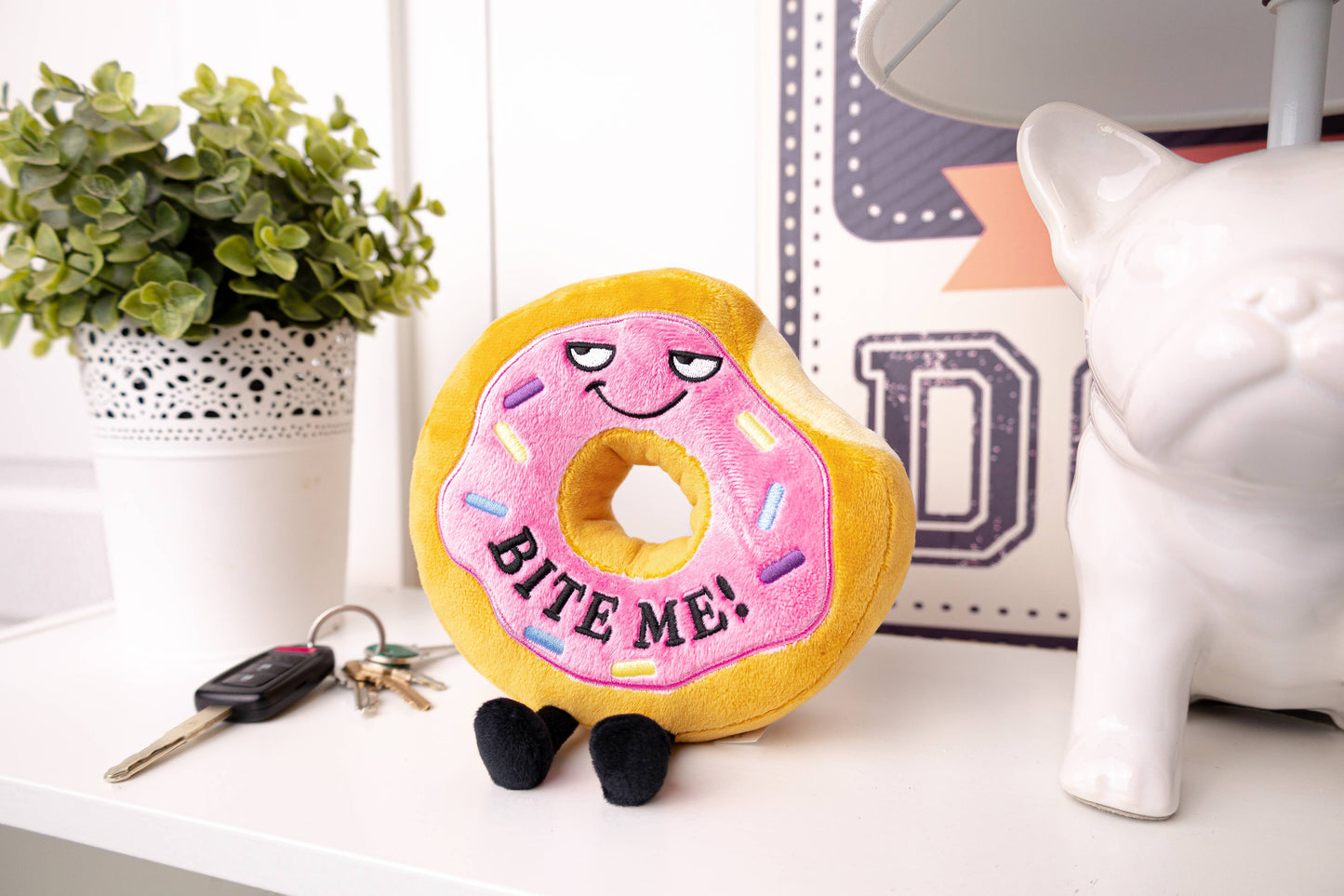 Punchkins - Donut de peluche novedoso "Muérdeme"